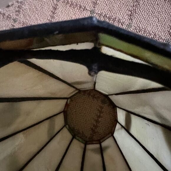 Vintage Quoizel Collectibles scrolling vines w cream glass shades set of 2 - Picture 14 of 16